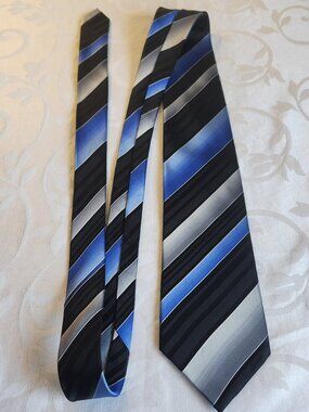 Protocol Multicolor Stripped Necktie Length 60.5" 3.7" Wide 100% Silk